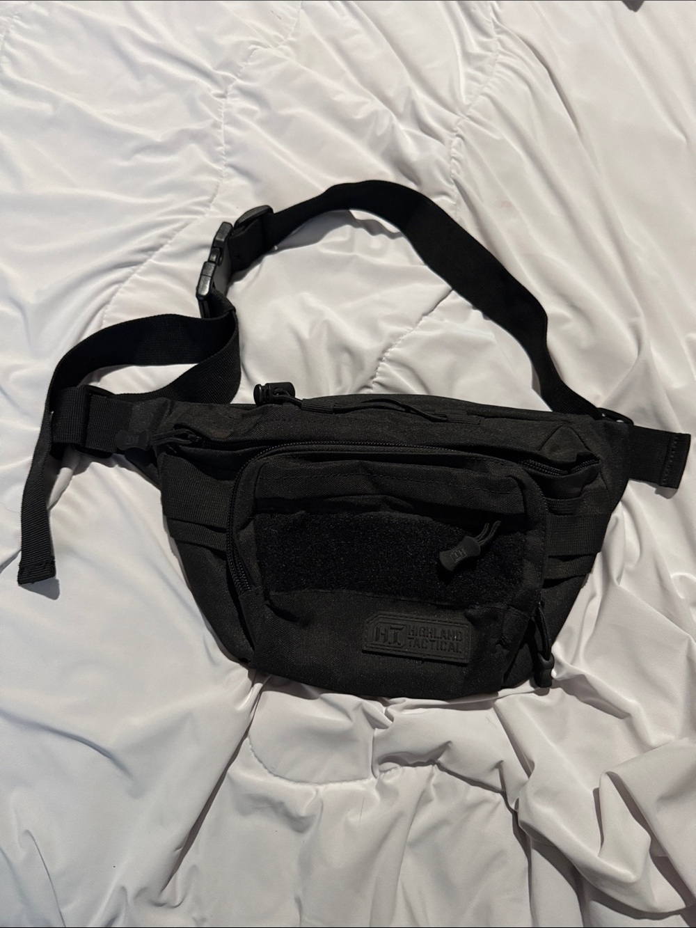 HRT Tactical Black Utility Waist Bag — Hands-Free Carry